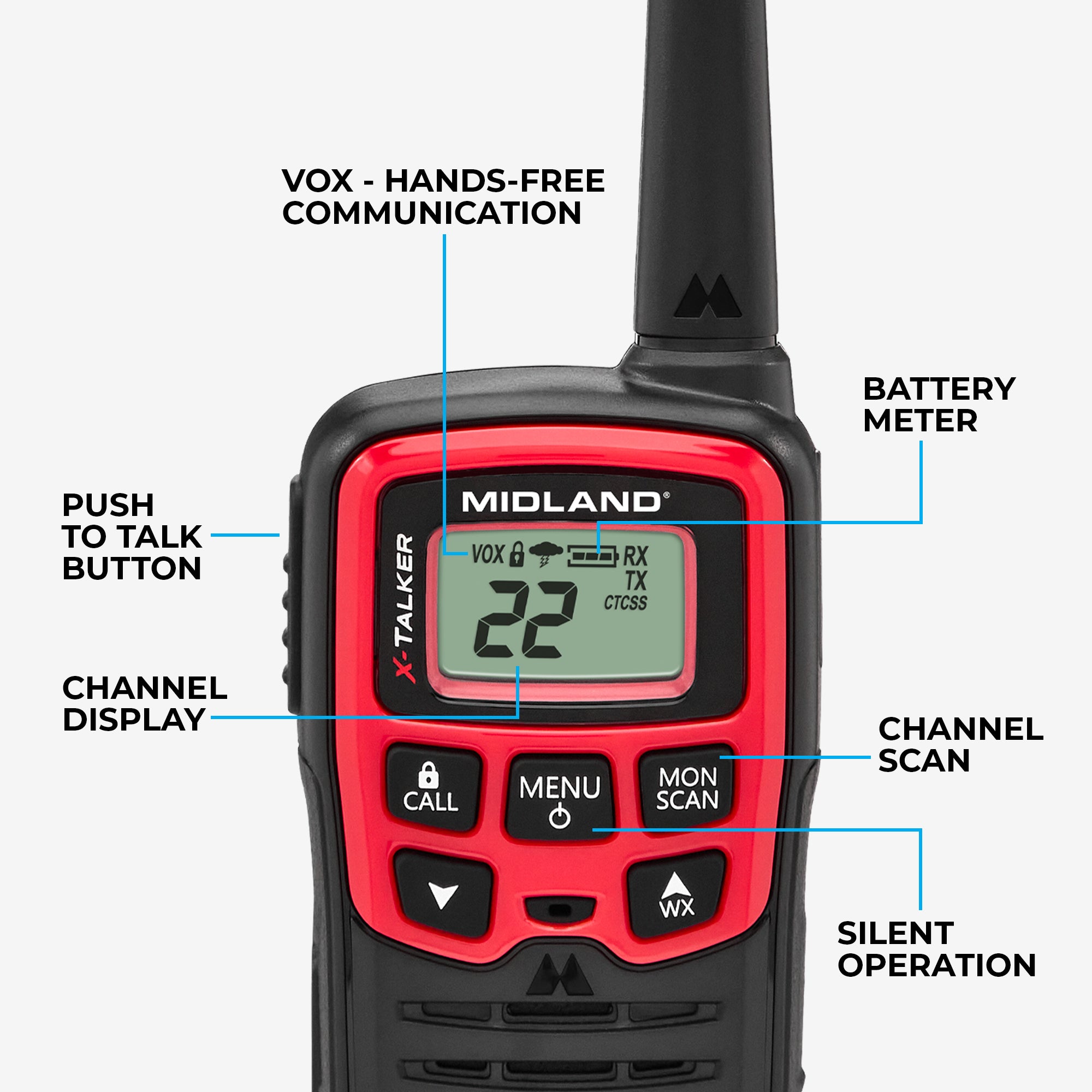 Portable Emergency Radio Two‑Way Radio Bundle - EX37VP - Image 2