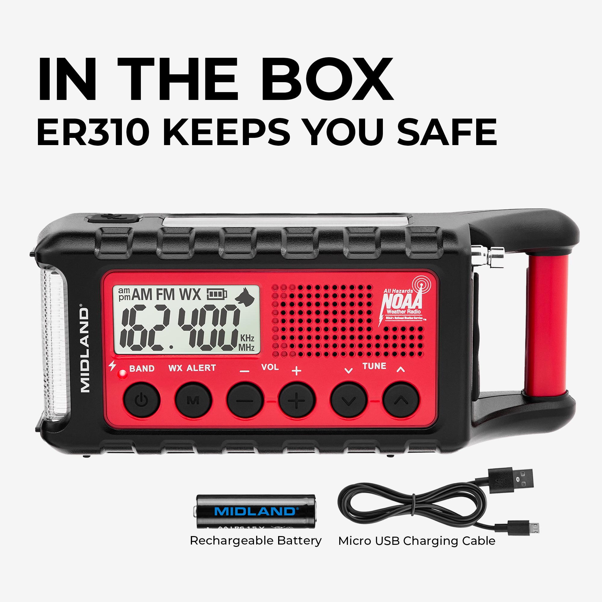ER310 Portable Emergency Crank Weather Radio - ER310 - Image 7