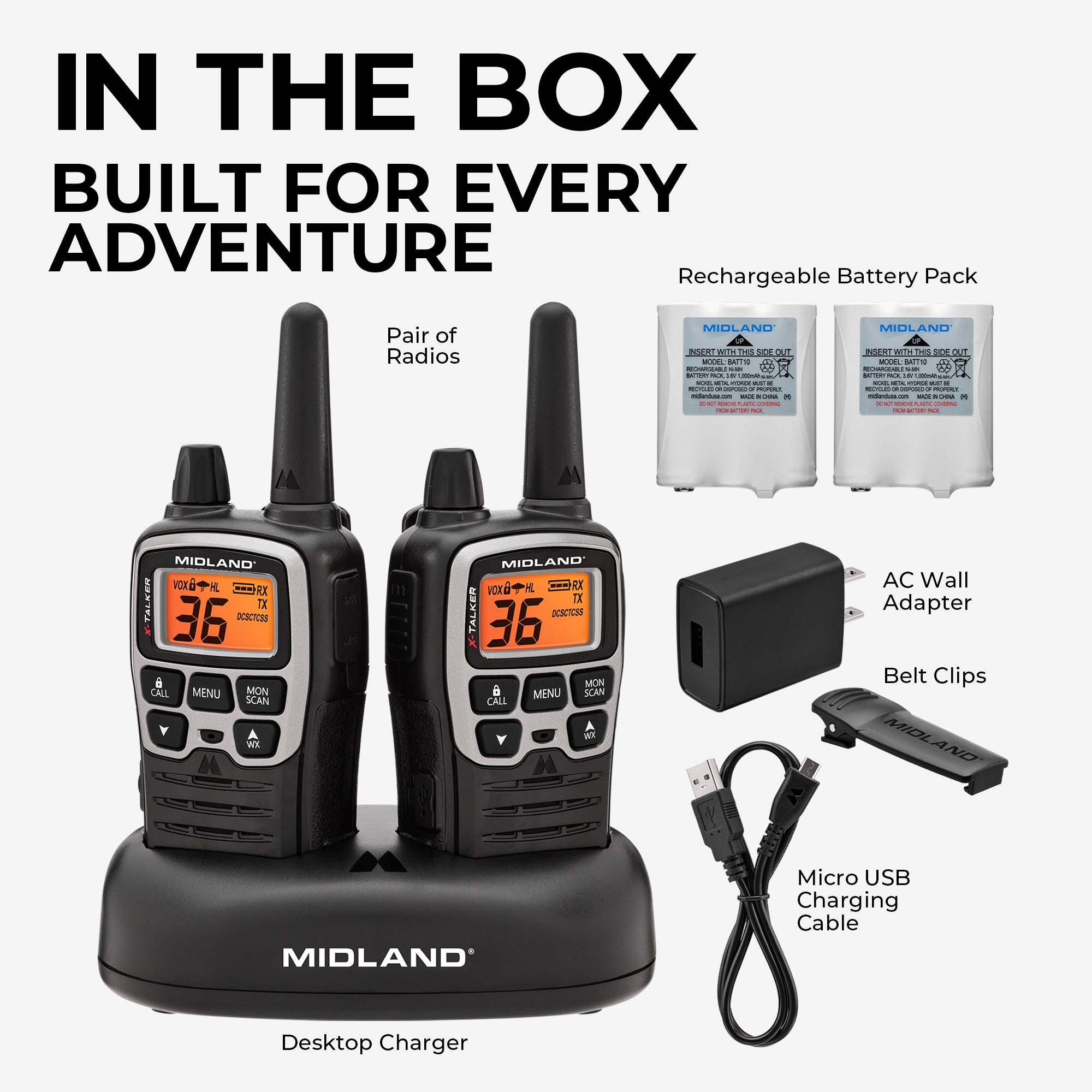 T71 X-Talker FRS Walkie Talkie 2-Pack - T71VP3 - Image 3