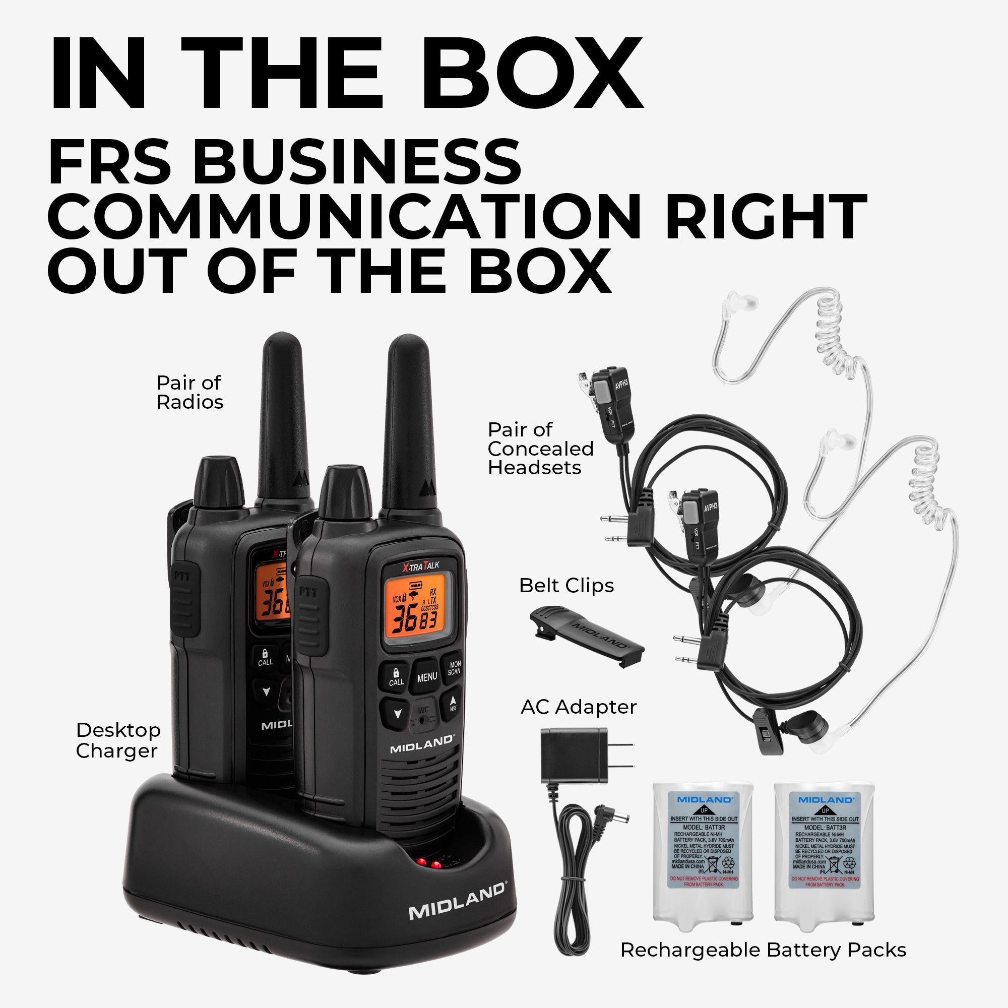 LXT600 FRS License Free walkie‑talkie Bundle - LXT600BB - Image 9