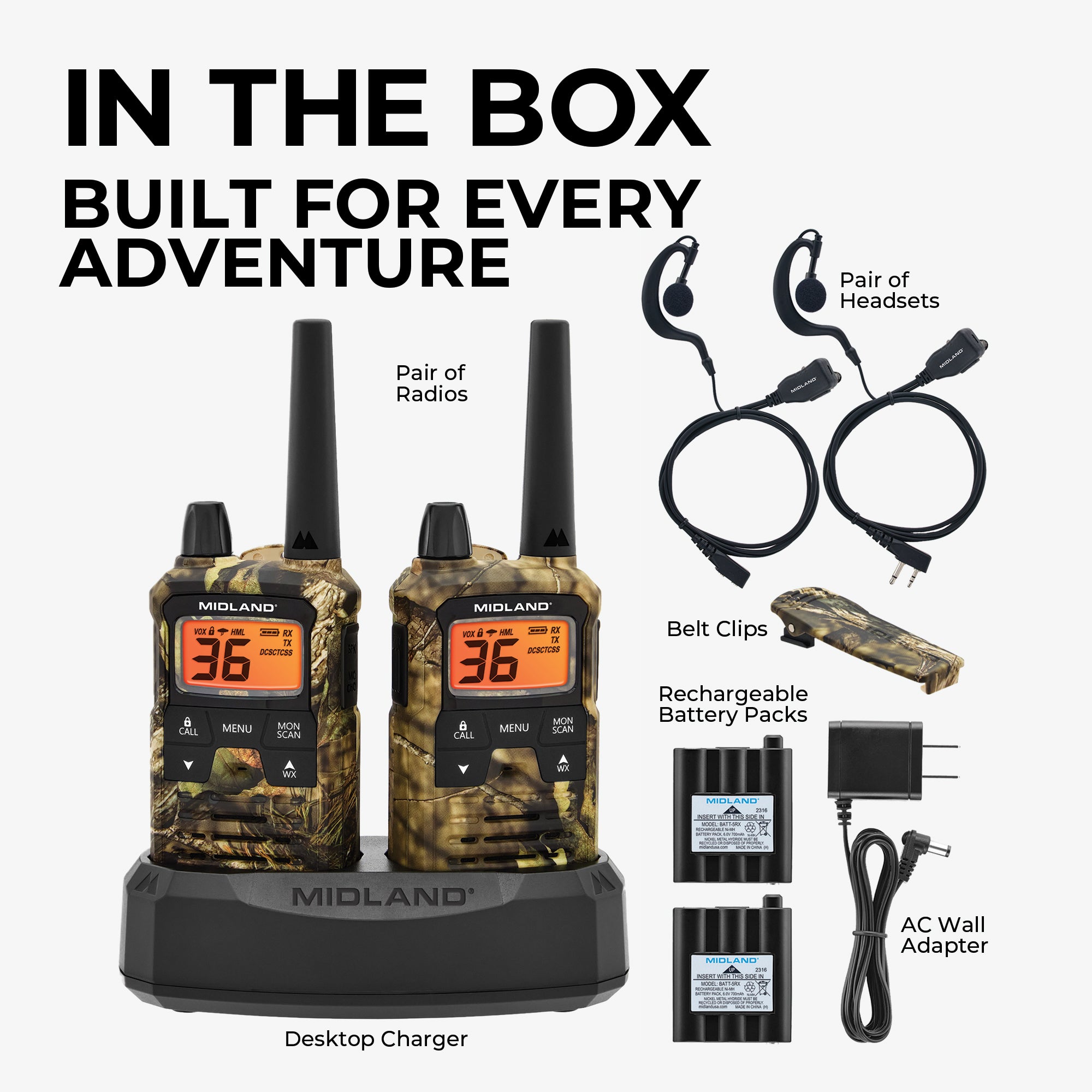 T295 X-Talker GMRS Walkie Talkie 2-Pack Camo - T295VP4 - Image 9