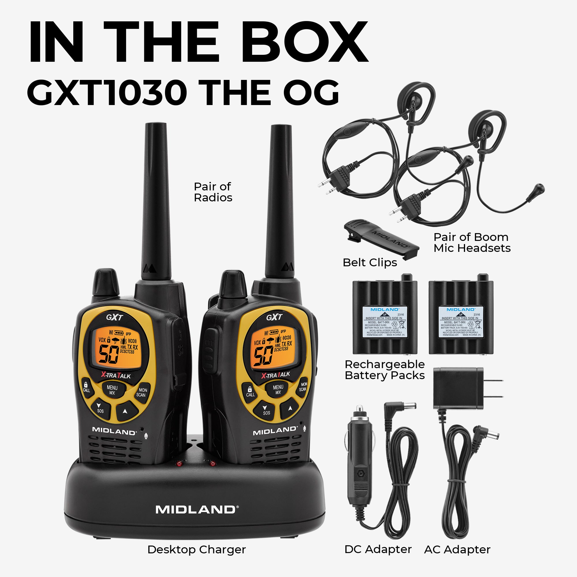 GXT1030 GMRS Walkie Talkie Yellow - GXT1030VP4 - Image 3