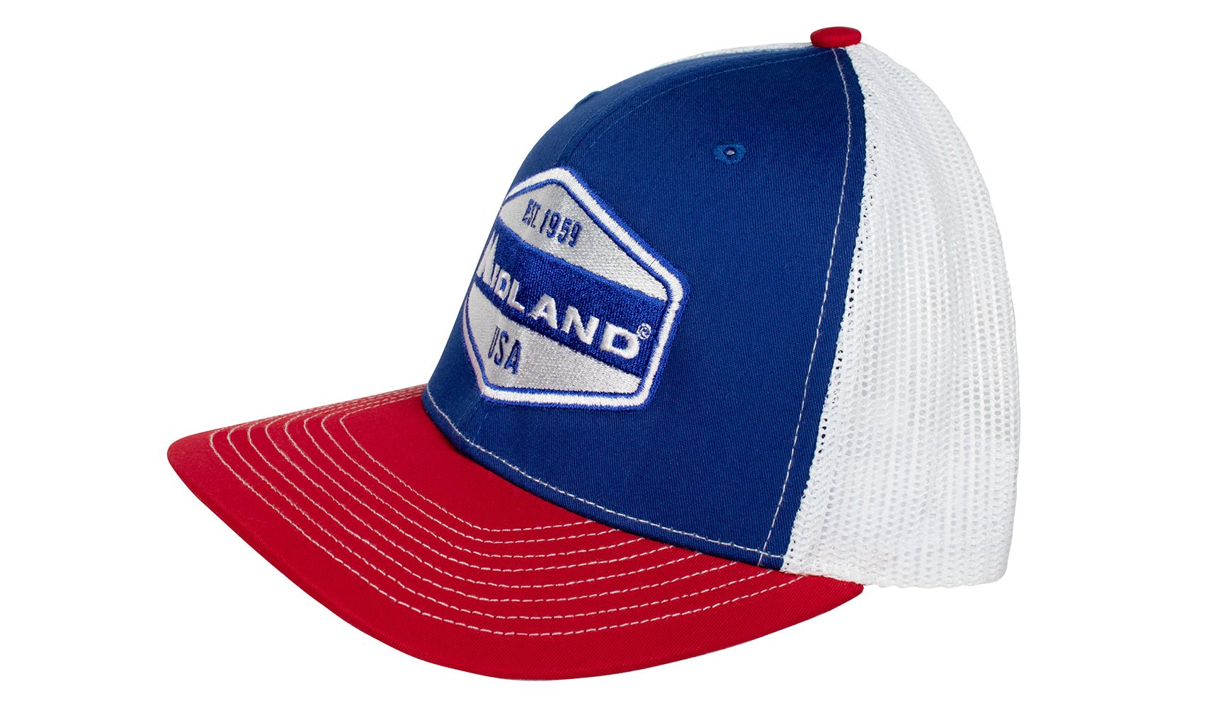 Midland Est. "1959" Crest Hat - Red, White, and Blue - Image 3
