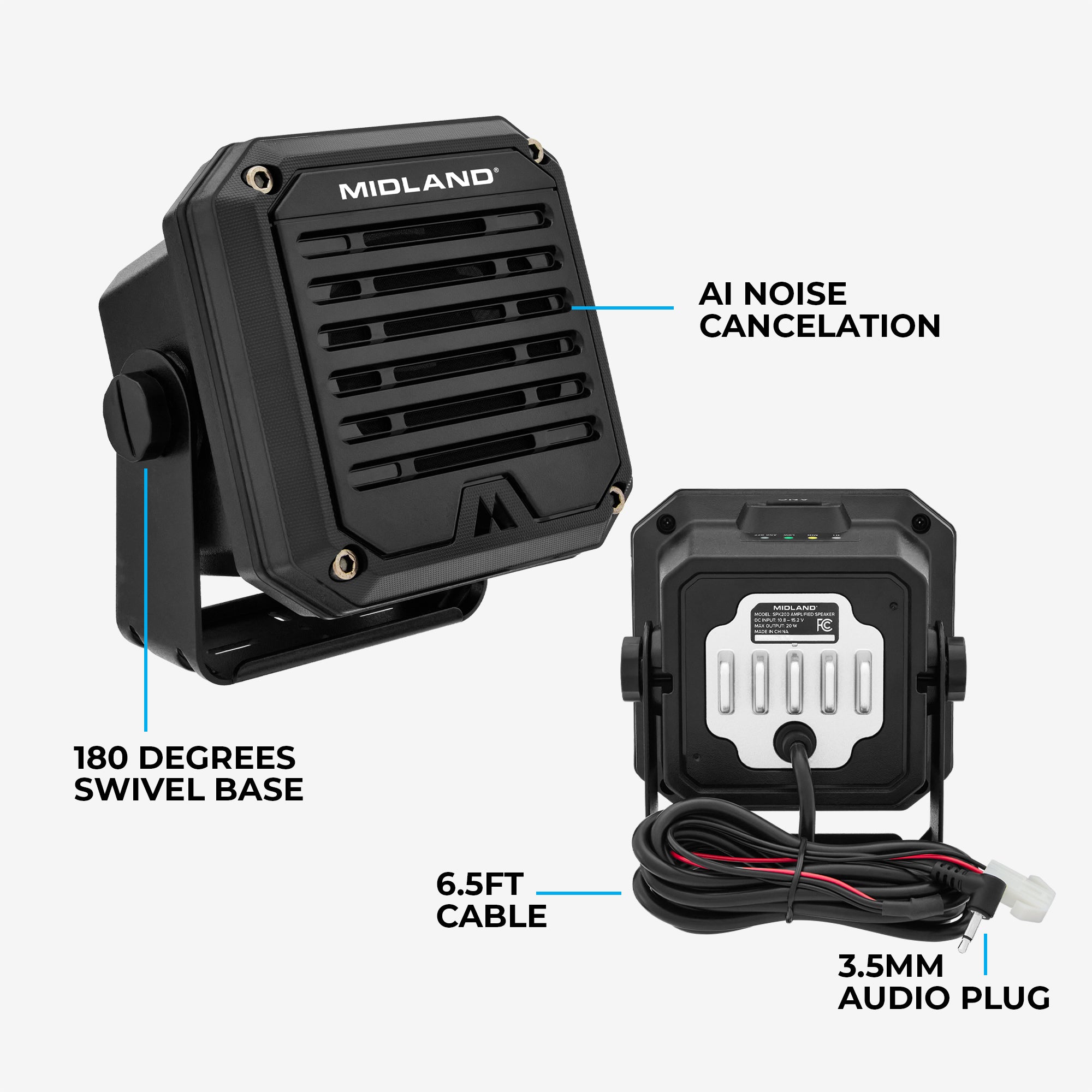 MXT500AGVP3SP 50W MicroMobile GMRS Two-Way Radio | Antenna & Speaker Bundle - Image 5